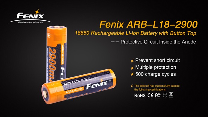 Аккумулятор Fenix ARB-L18-2900 18650 Li-ion (2900 mAh)