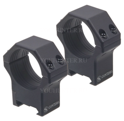Небыстросъемные кольца Contessa на Picatinny D30mm,BH12mm,(LPR02/B) ультра легкие
