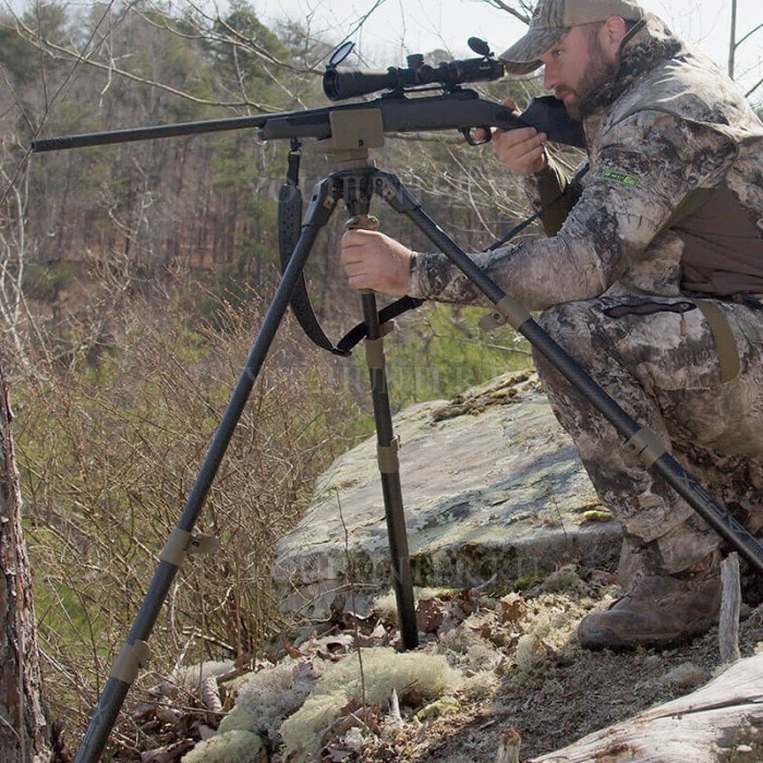 Телескопическая опора для стрельбы PRIMOS APEX TRIGGER STICK CARBON (тринога)