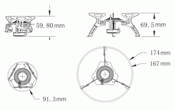 FIRE-MAPLE Горелка газовая FMS-105 ПЬЕЗО СО ШЛАНГОМ 237 г FMS-105