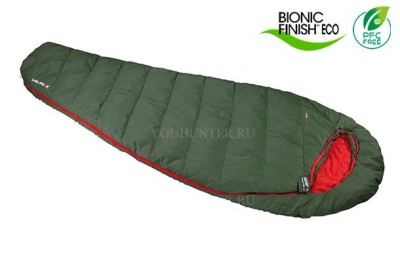 Мешок спальный HIGH PEAK Pak 1000 green-red