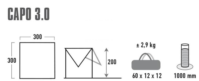 HIGH PEAK Тент Capo 3.0 Capo 3.0 camouflage 300x300