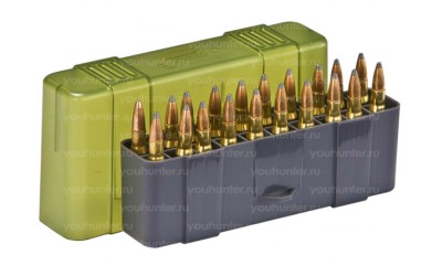 Коробка Plano на 20 патронов к.30-06, 7mm Mag, .25-06 Rem, .270, .280 Rem, .338 Win. Mag, .340 Wby. Mag