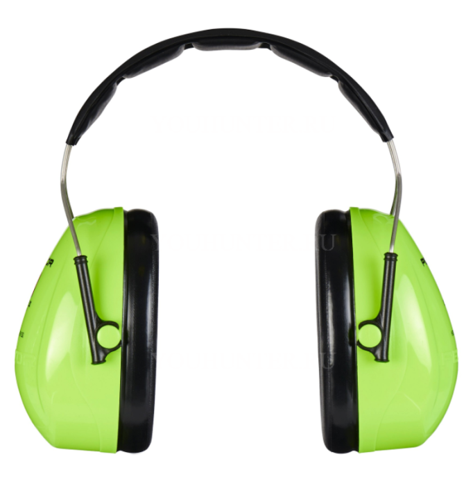 Наушники противошумные 3МPELTOR Optime II повышенной видимости,SNR 31 db,складное оголовье,неоновый зелёные