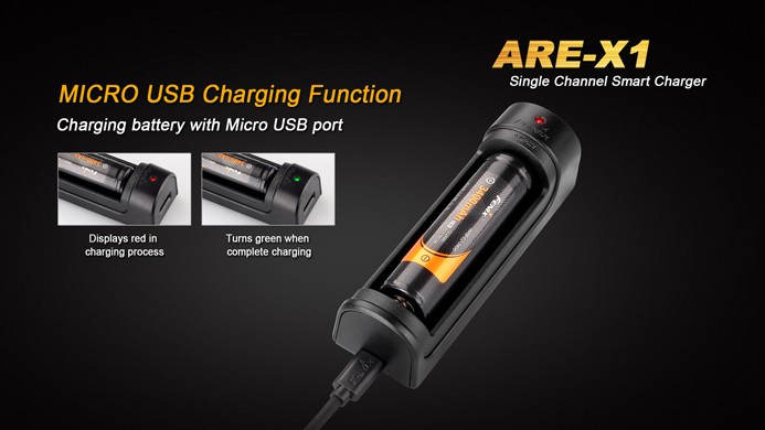Зарядное устройство Fenix ARE-X1 18650/26650 (1 ак.)