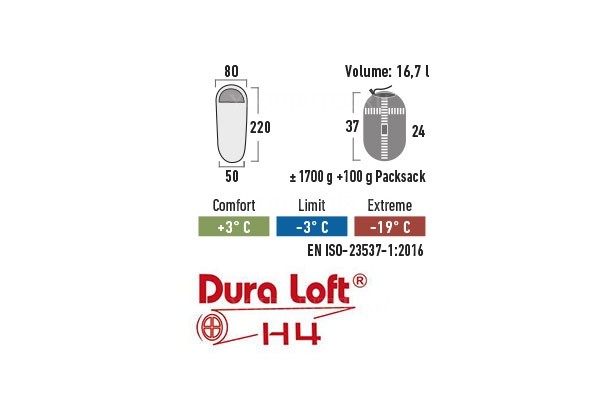 HIGH PEAK Мешок спальный Redwood -3 Redwood -3 darkred-grey