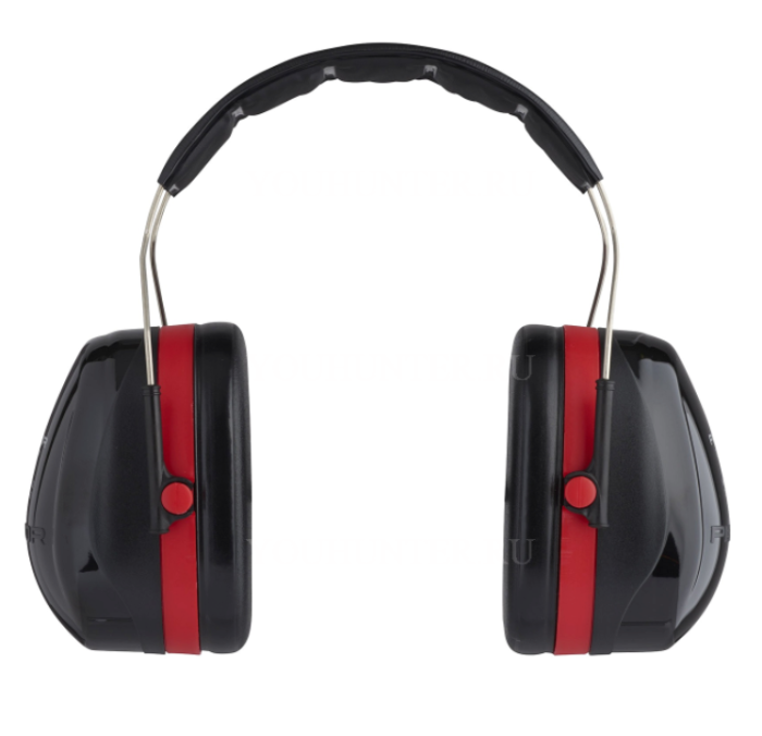 Наушники противошумные 3МPELTOR Optime III,SNR 35db,нескладное оголовье, чёрные/красные