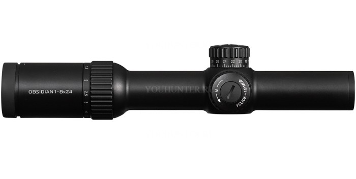 Оптический прицел GAUT Obsidian 1-8x24 сетка 62 (Half MD)