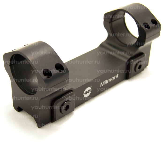Кронштейн MAKmilmont кольца 30мм на базу weaver (с подъёмом 20МОА) низкий (57620-3000)