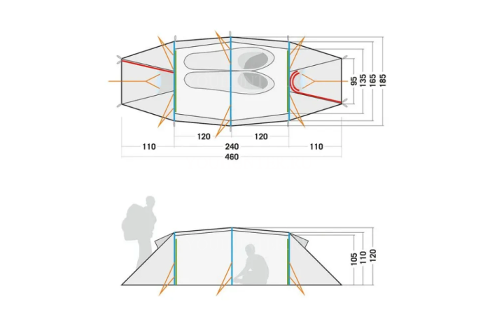 TATONKA Палатка ROKUA 3 ROKUA 3 stone grey olive