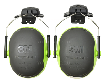 Наушники противошумные 3МPELTOR серия X, SNR 33db,нескладное оголовье,зелёные