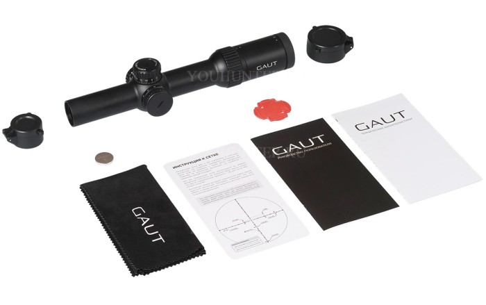 Оптический прицел GAUT Obsidian 1-8x24 сетка X2