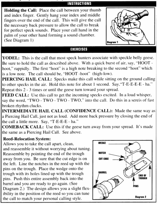 Манок PRIMOS SHAVED REED SPECK на гуся (США)