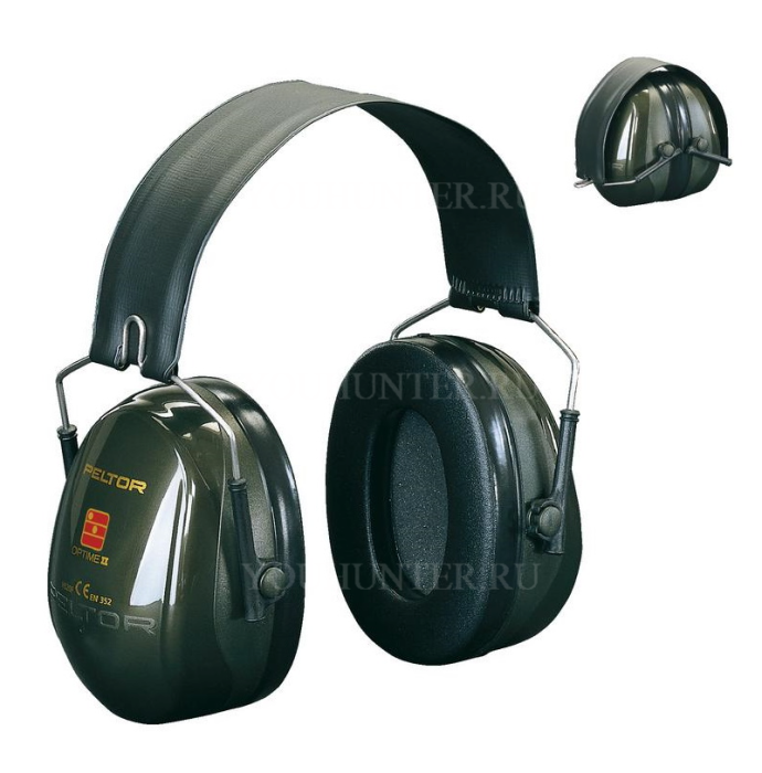 Наушники противошумные 3МPELTOR Optime II, SNR 31db,складное оголовье,зелёные