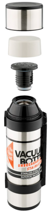 Термос для напитков THERMOS NCB-1200 Rocket Bottle 1.2L складная ручка стальной/чёрный