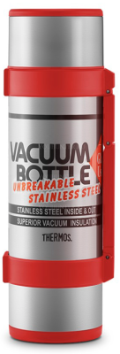 Термос для напитков THERMOS NCB-1800 Red Rocket Bottle 1.8L складная ручка стальной/красный