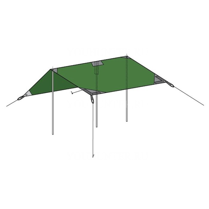 ALEXIKA Тент TARP 4M X 4M TARP 4M X 4M green