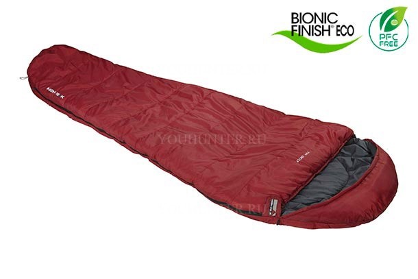 HIGH PEAK Мешок спальный TR 300 TR 300 darkred-grey Zip-right