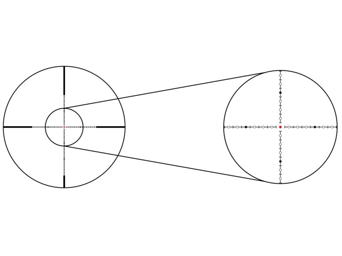 Оптический прицел Gaut Nephrite 2.5-10x50 сетка 61 (Half MD) подсветка