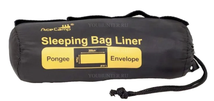 ACECAMP Вкладыш в спальный мешок из эпонжа прямоугольный Sleeping Bag Liner-PongeeEnvel Envelope/Прямоугольный