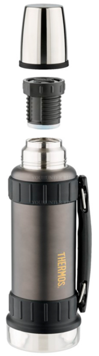 Термос для напитков THERMOS WORK 2520 GM 1.2L нержавеющая сталь чёрный графит