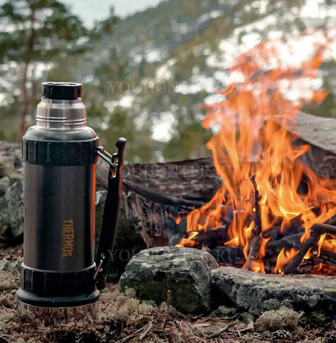 Термос для напитков THERMOS WORK 2520 GM 1.2L нержавеющая сталь чёрный графит