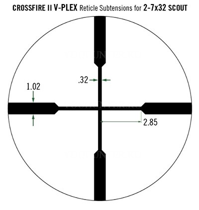 Оптический прицел VORTEX Crossfire II 2-7x32 Scout V-Plex (CF2-31002)