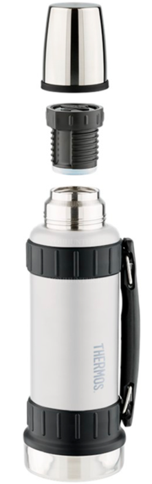 Термос для напитков THERMOS WORK 2520 WH 1.2L нержавеющая сталь складная ручка белый