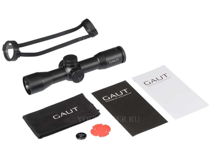 Оптический прицел Gaut Amber 4x36 сетка 27 (Mil-Dot) подсветка красная