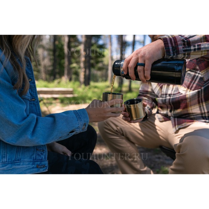 Термос STANSPORT 12 GAUGE SHOTSHELL THERMO BOTTLE (Лучший подарок охотнику / стрелку) 740 мл чёрный