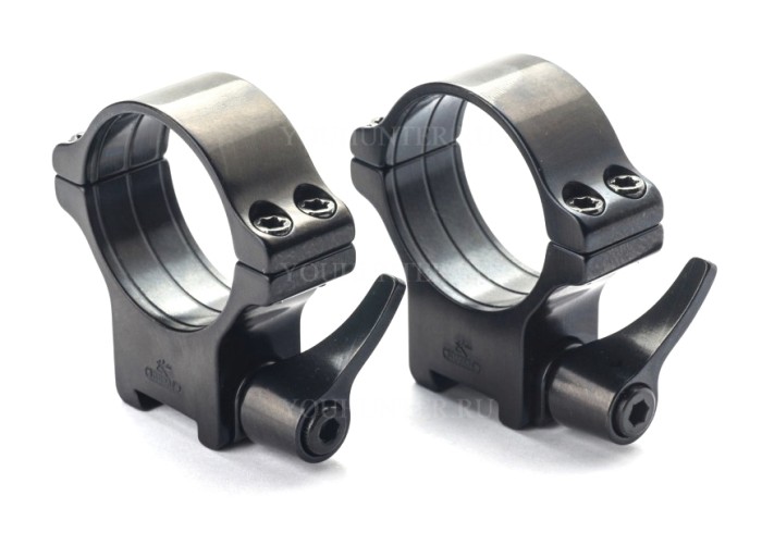 Кольца Rusan 40мм быстросъемные на Weaver H18 рычажные (050-40-18-R)