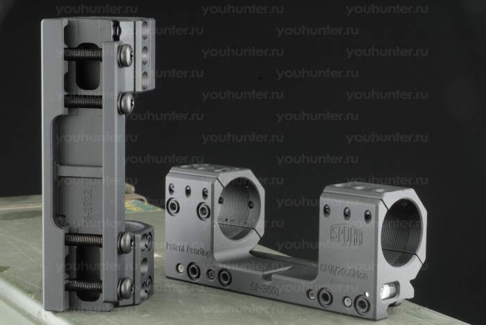 Кронштейн SPUHR кольца 30мм для установки на 12mm (Accuracy) H35мм наклон 6MIL/ 20.6MOA (SA-3601)