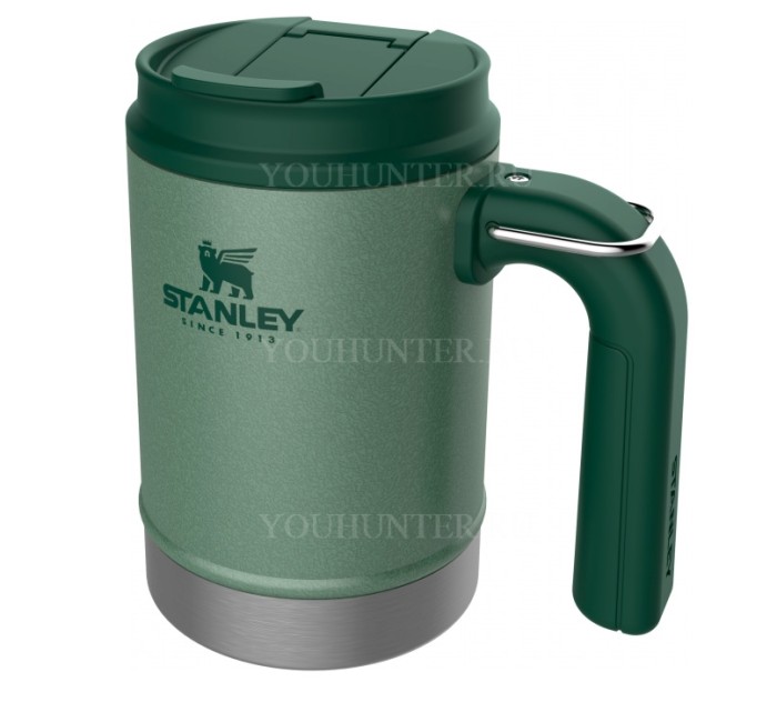 Темно-зеленая походная термокружка STANLEY Classic 0,47L (10-01693-025)