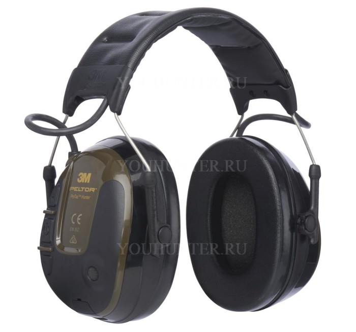 Наушники активные 3M PELTOR ProTac Hunter SNR 26db чёрные/зелёные