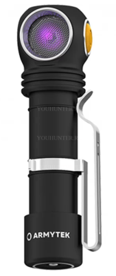 Armytek Wizard C2 WUV / Белый и ультрафиолет / 1100 лм и 1595 мВт (400 нм) / TIR 70°:120° / 1x18650 (в комплекте)