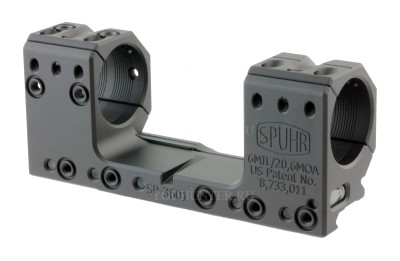 Кронштейн SPUHR кольца 30мм на Picatinny H30мм наклон 6MIL/ 20.6MOA (SP-3601)