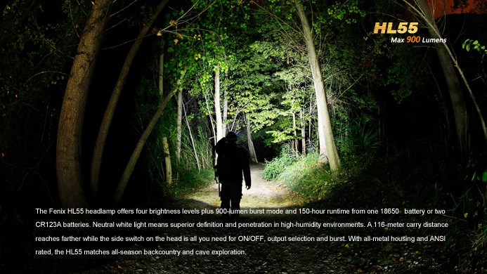Налобный фонарь Fenix HL55 нейтр. белый свет