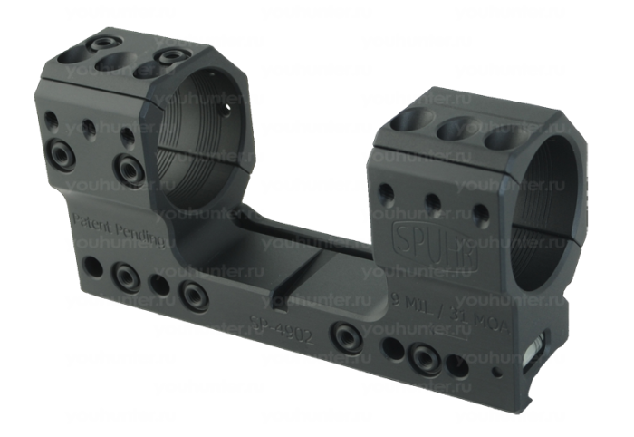 Кронштейн SPUHR кольца 34мм для установки на Picatinny H38мм наклон 9MIL/30.9MOA (SP-4902)