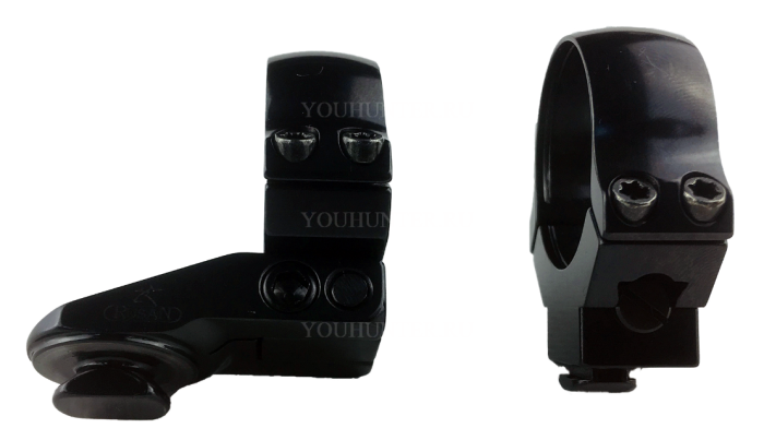 Кольца (переднее и заднее) под поворотные основания Rusan на Benelli Argo 30мм H19 049-0022-30-19