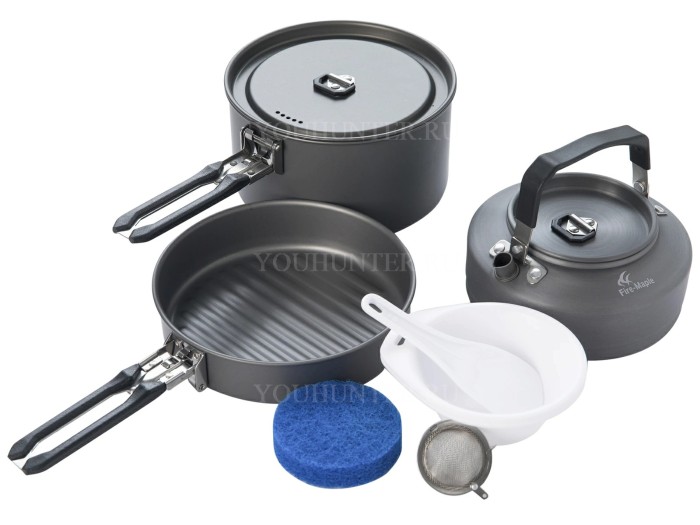 FIRE-MAPLE Набор портативной посуды FEAST 2 BLACK из алюминия на 2-3 персоны FEAST 2 BLACK BLACK
