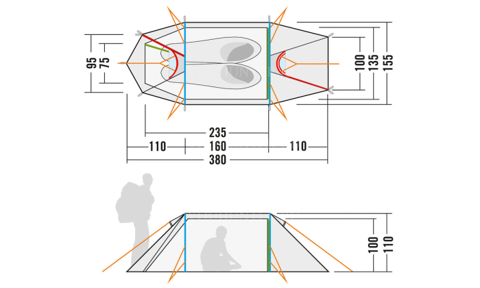 TATONKA Палатка ARCTIS 2.235 PU ARTCIS 2.235 PU light olive