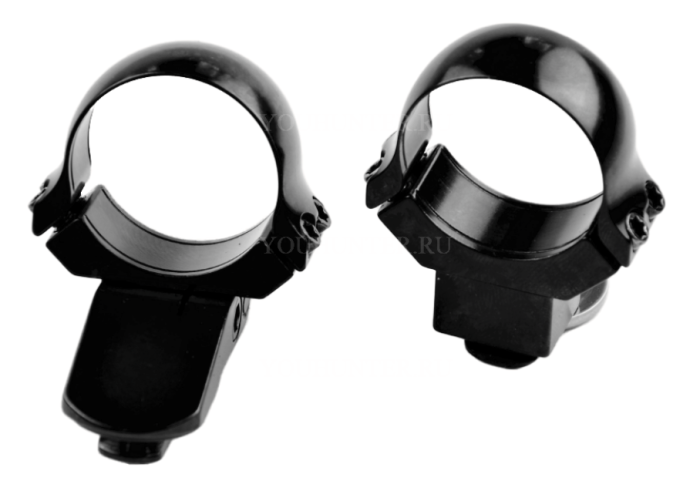 Кольца (переднее и заднее) под поворотные основания Rusan на Zastava M70,Mauser 98 30мм H19 049-0028-30-19