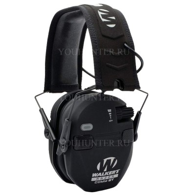Наушники активные Walkers Razor Electronic Comm Muffs Bluetooth экокожа / ткань чёрные
