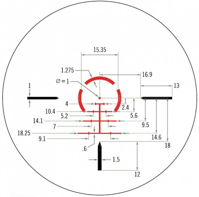 Оптический прицел Vortex Strike Eagle 1-8x24 AR-BDC2 (SE-1824-1)