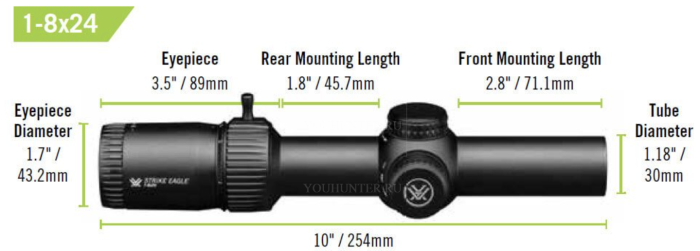 Оптический прицел Vortex Strike Eagle 1-8x24 AR-BDC3 (MOA) (SE-1824-2)