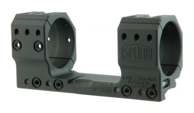 Кронштейн SPUHR кольца 40мм на Picatinny H30мм наклон 6MIL/20.6MOA (SP-7601)
