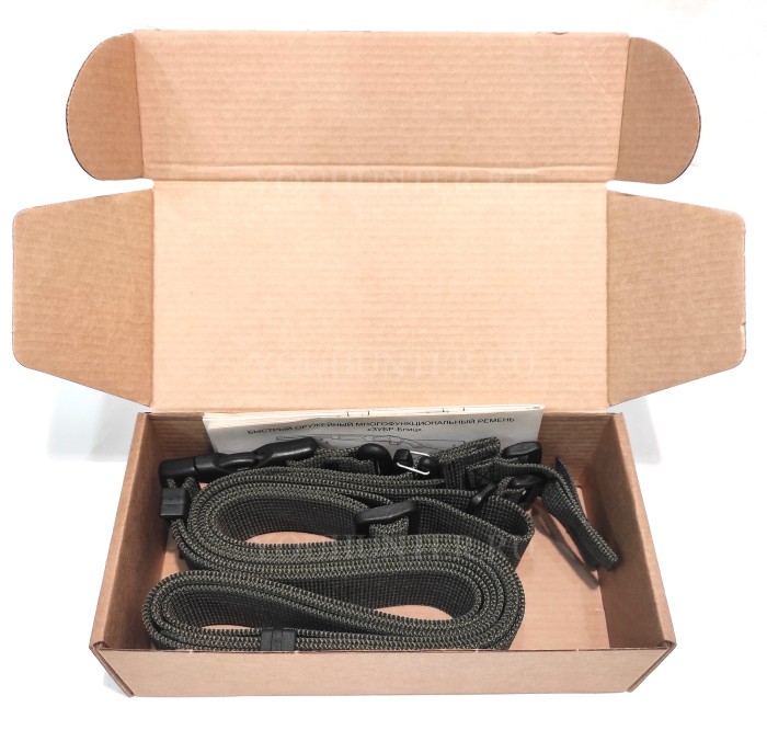 Трехточечный ремень ЗУБР-Блиц для охотничьего ружья (Олива)