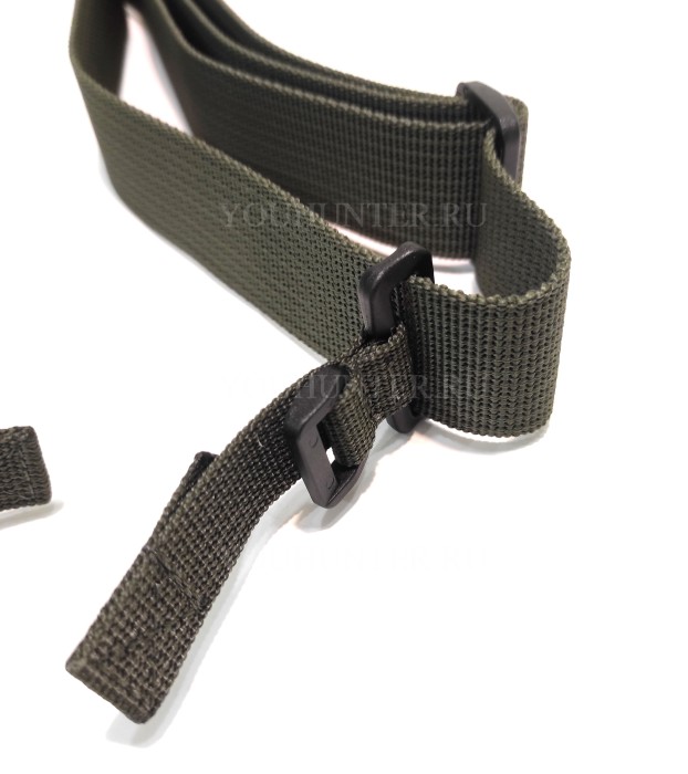 Трехточечный ремень ЗУБР-Блиц для охотничьего ружья (Олива)
